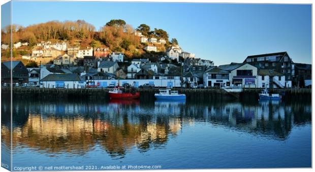  Looe Winter Reflections. Canvas Print by Neil Mottershead