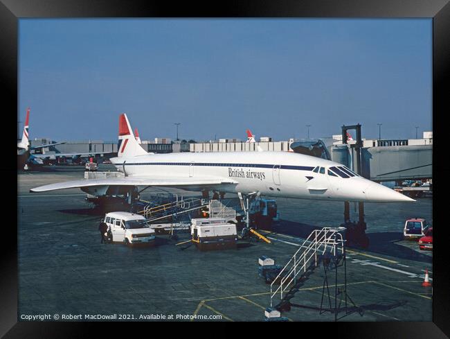 Concorde in service in 1980 Framed Print by Robert MacDowall