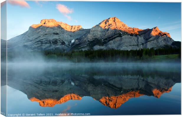 Morning, Wedge Pond, Kananaskis, Alberta Canvas Print by Geraint Tellem ARPS
