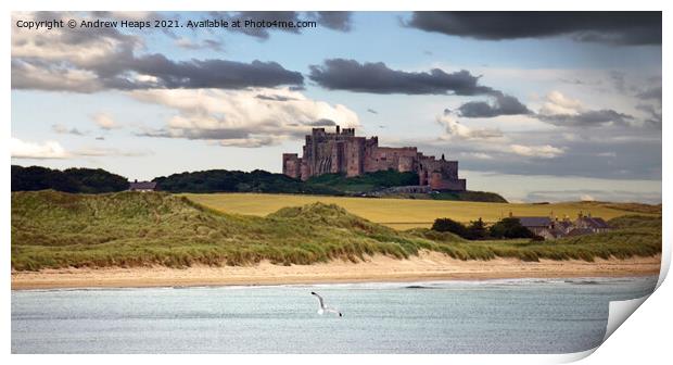 Majestic Bamburgh Castle Standing Tall Print by Andrew Heaps