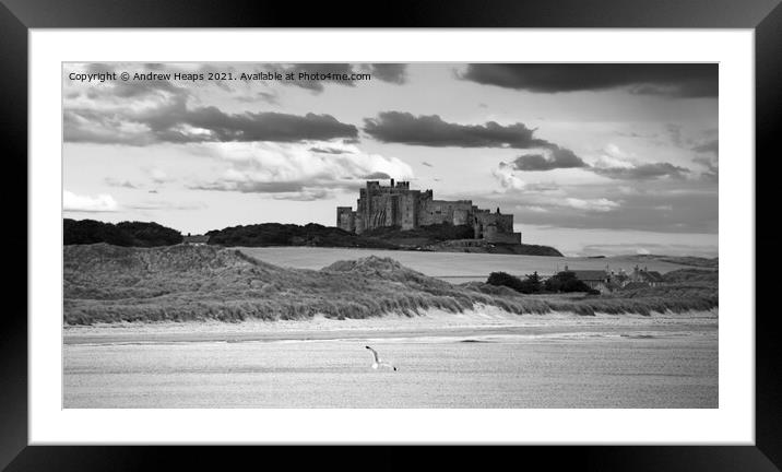 Bamburgh Castle in Northumberland. Framed Mounted Print by Andrew Heaps