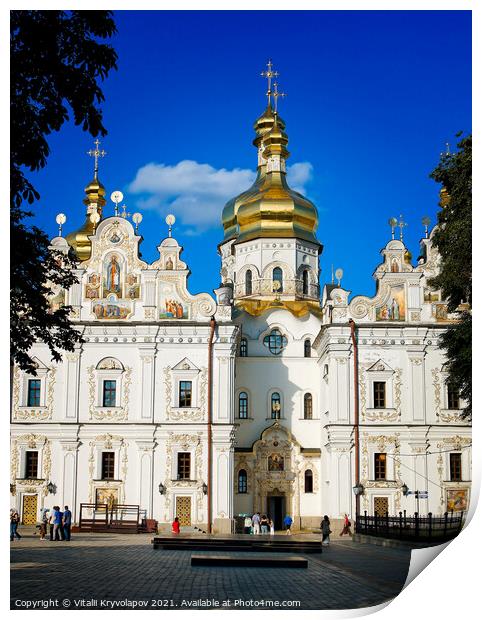 Assumption Cathedral of the Kiev-Pechersk Lavra.  Print by Vitalii Kryvolapov