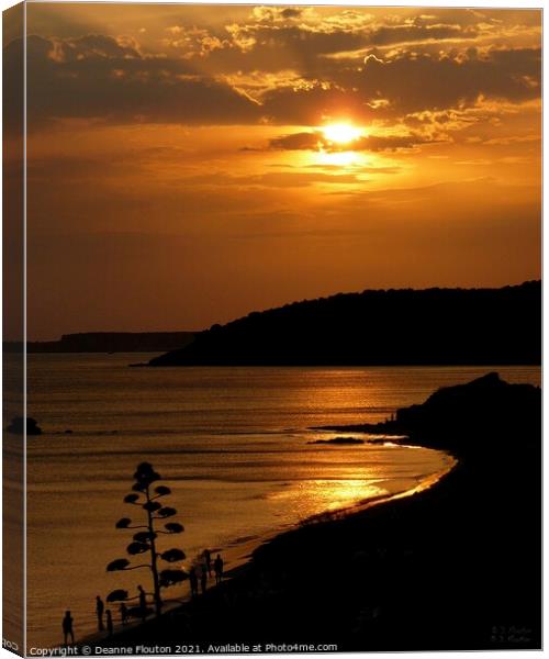 A Breathtaking Menorca Sunset Canvas Print by Deanne Flouton