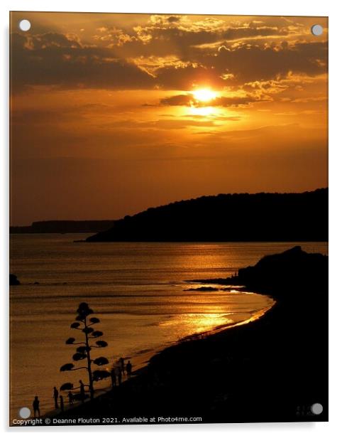 A Breathtaking Menorca Sunset Acrylic by Deanne Flouton