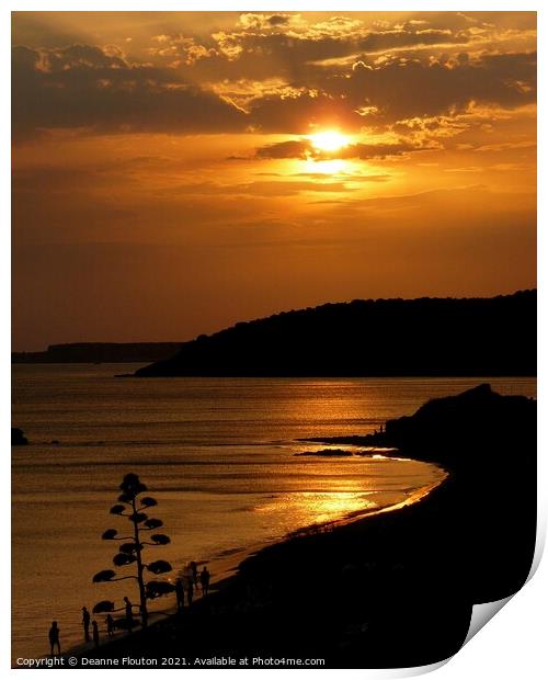 A Breathtaking Menorca Sunset Print by Deanne Flouton