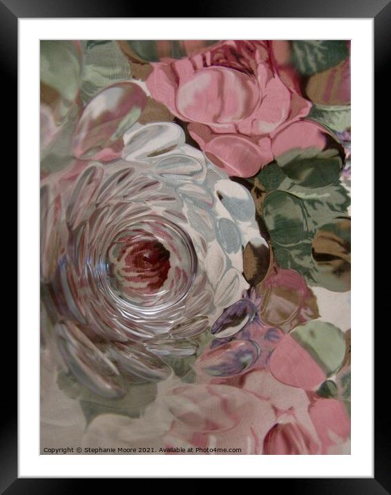 Abstract Roses Framed Mounted Print by Stephanie Moore