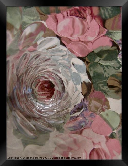 Abstract Roses Framed Print by Stephanie Moore