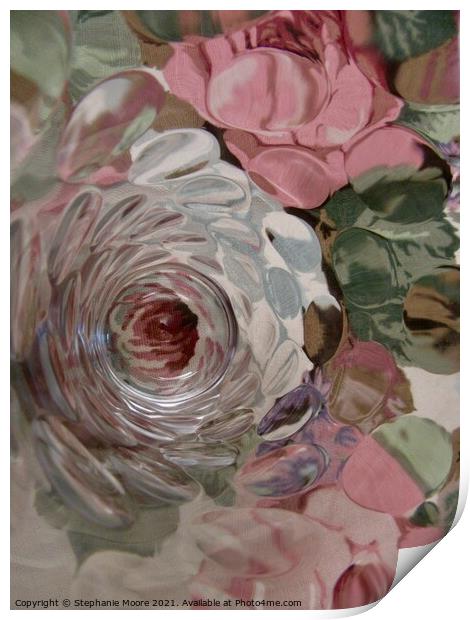 Abstract Roses Print by Stephanie Moore