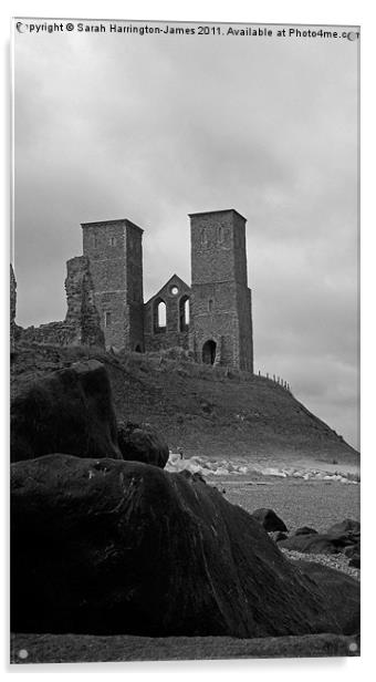 Reculver Castle, Kent Acrylic by Sarah Harrington-James