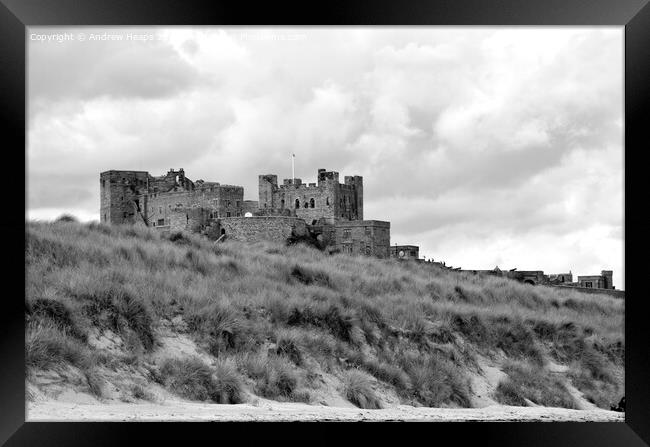 Banburgh Castle in Northumberland Framed Print by Andrew Heaps