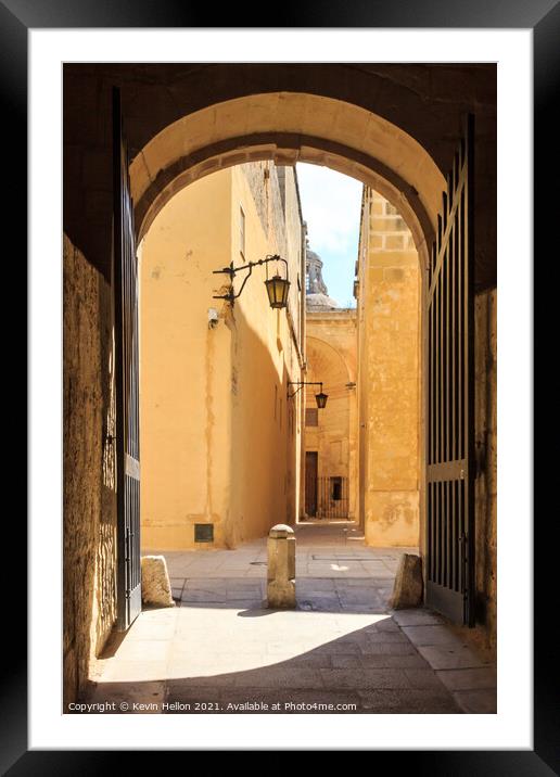 Archway with doors Framed Mounted Print by Kevin Hellon