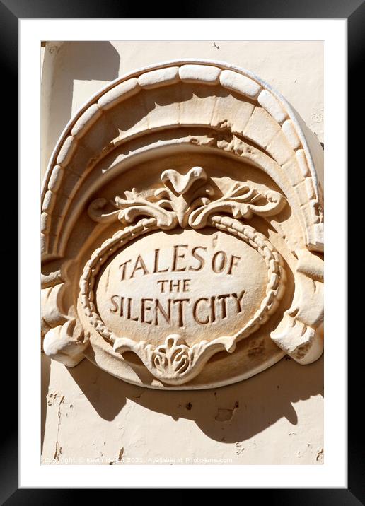 Tales of the Silent City sign  Framed Mounted Print by Kevin Hellon