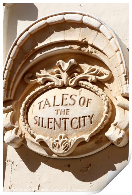 Tales of the Silent City sign  Print by Kevin Hellon