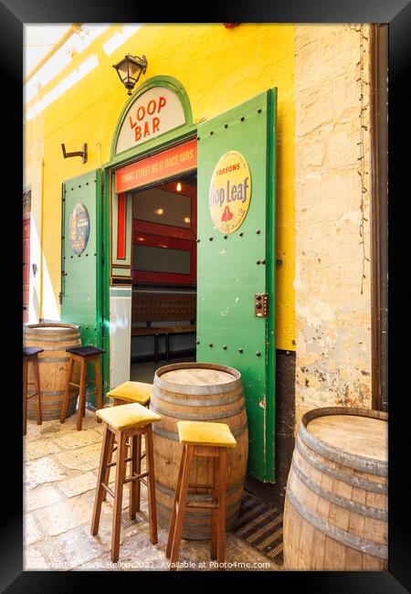 The Loop bar, Valetta, Malta Framed Print by Kevin Hellon