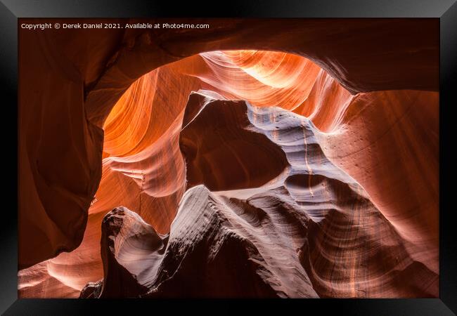 Surreal Beauty of Antelope Canyon Framed Print by Derek Daniel