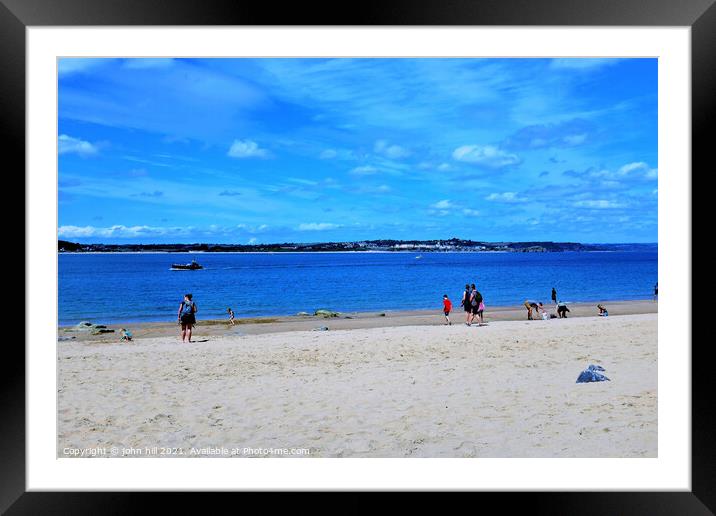 Priory beach on Caldey Island in South Wales, UK. Framed Mounted Print by john hill