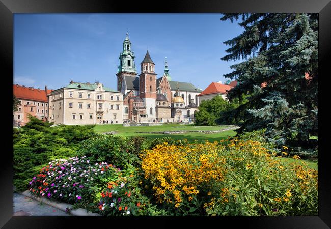 Wawel Cathedral and Garden in Krakow Framed Print by Artur Bogacki