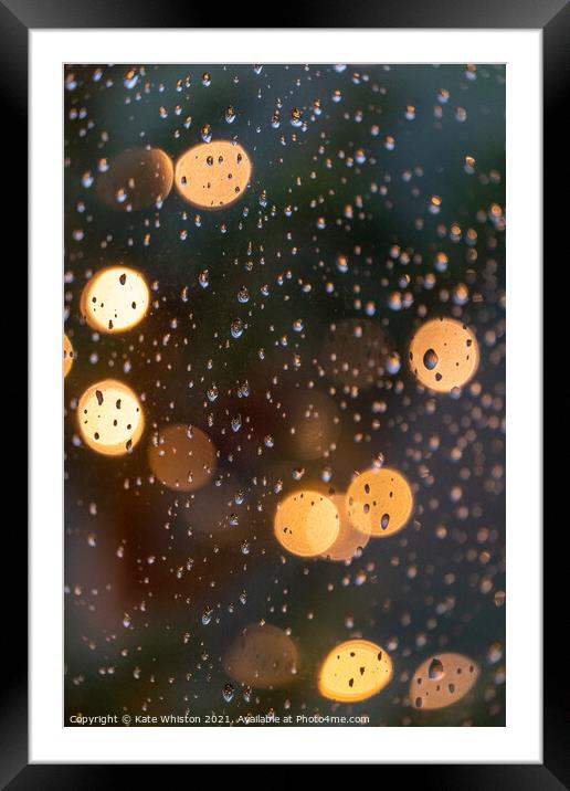 Christmas Rain Framed Mounted Print by Kate Whiston