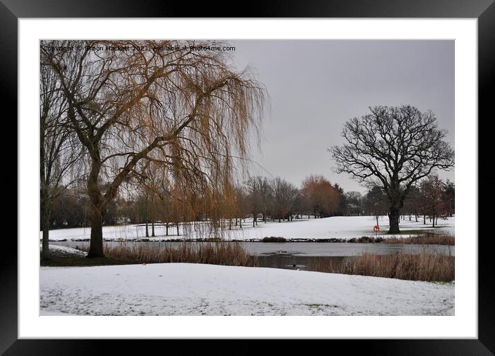 Horton Country Park in Winter Framed Mounted Print by Simon Hackett