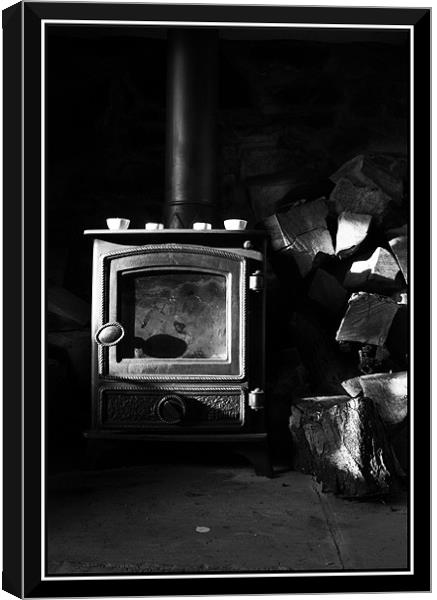 country fireplace Canvas Print by Craig Coleran