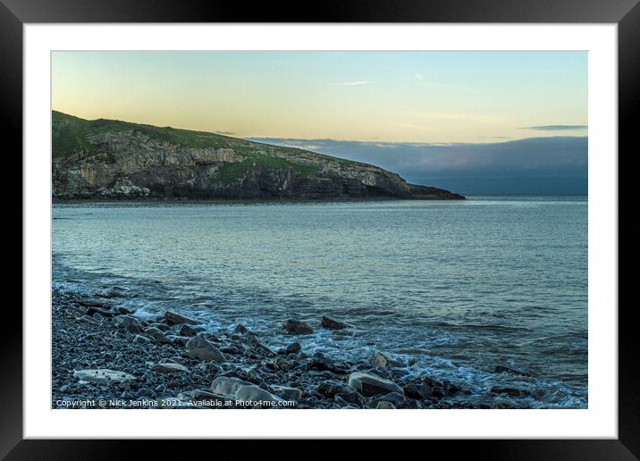 Early Morning at Dunraven Bay Glamorgan Heritage C Framed Mounted Print by Nick Jenkins