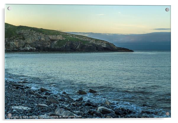 Early Morning at Dunraven Bay Glamorgan Heritage C Acrylic by Nick Jenkins