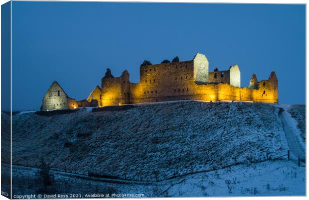 Ruthven Barracks in Winter, Cairngorms National Park Canvas Print by David Ross