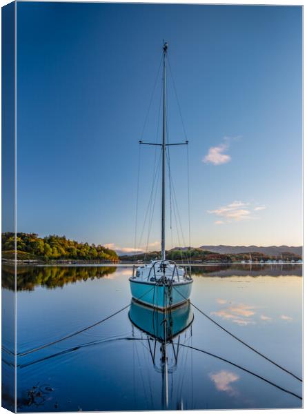 High Tide at Badachro Canvas Print by James Catley