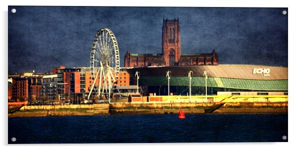  liverpool waterfront Acrylic by sue davies