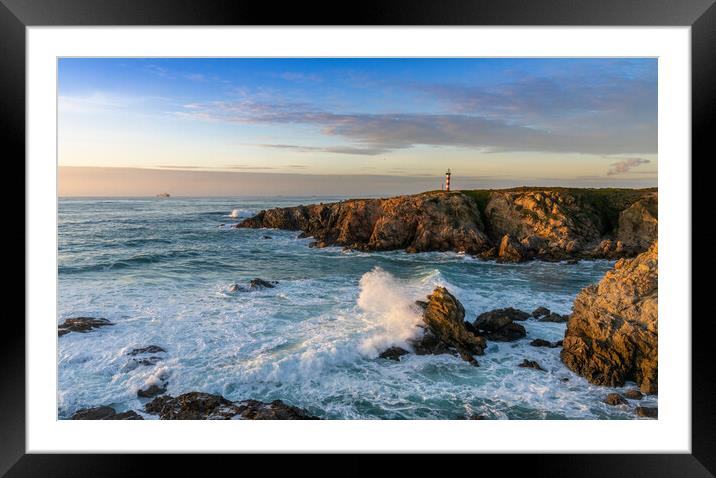 Porto Covo Lighthouse Framed Mounted Print by DiFigiano Photography