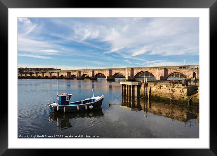 Berwick Bridge, Berwick-upon-Tweed, Northumberland Framed Mounted Print by Heidi Stewart