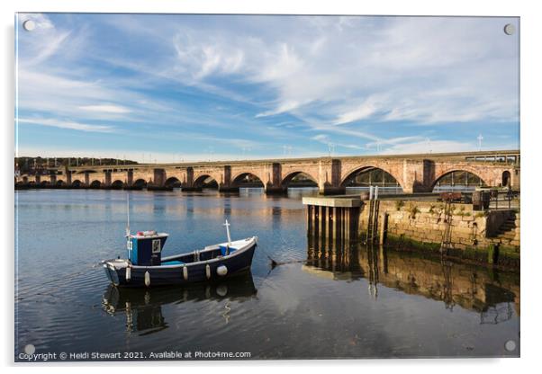 Berwick Bridge, Berwick-upon-Tweed, Northumberland Acrylic by Heidi Stewart
