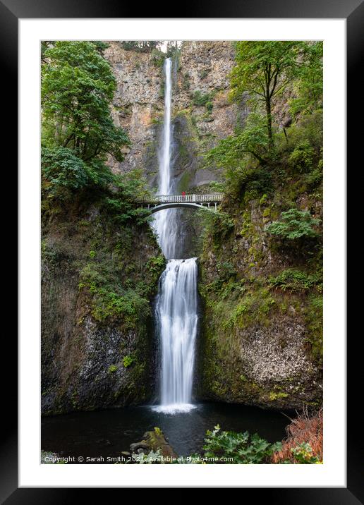 Multnomah Falls Framed Mounted Print by Sarah Smith