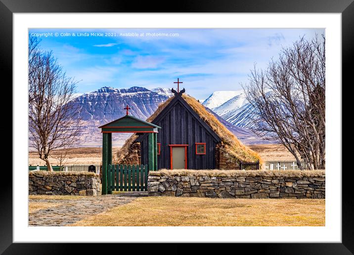 Vidimyri Church, North Iceland Framed Mounted Print by Colin & Linda McKie