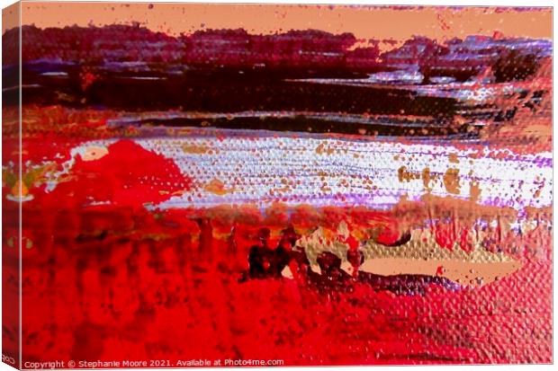 Red Landscape Canvas Print by Stephanie Moore