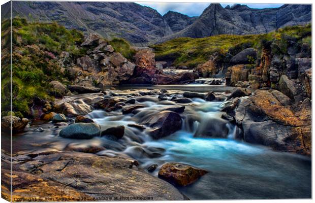 Fairy Pools River Canvas Print by Alan Simpson