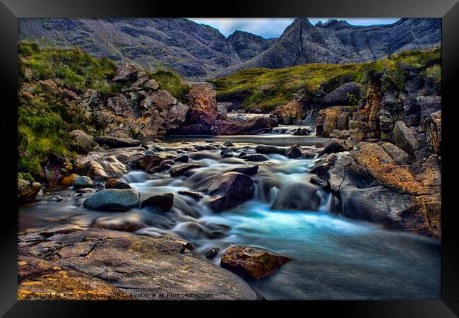 Fairy Pools River Framed Print by Alan Simpson