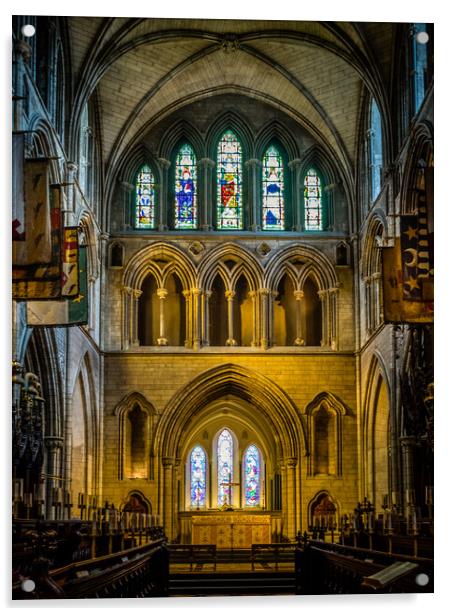 St Patricks Cathedral, Dublin, Ireland Acrylic by Mark Llewellyn
