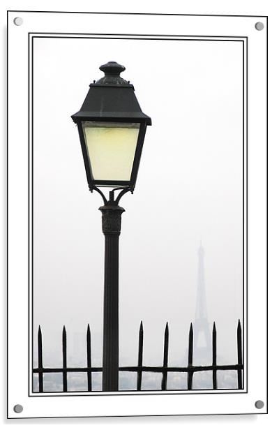 Paris by lamp light Acrylic by Steve White