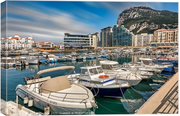 Ocean Village Marina Gibraltar Canvas Print by Wight Landscapes