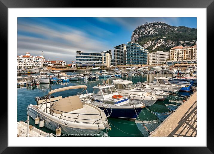 Ocean Village Marina Gibraltar Framed Mounted Print by Wight Landscapes