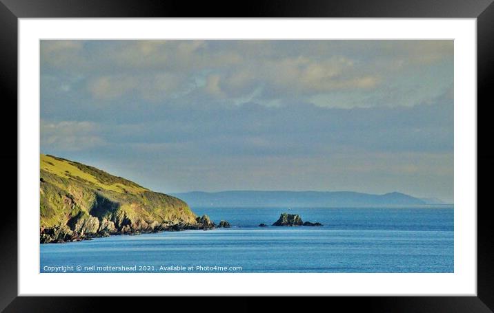 Rame Head From Talland Bay. Framed Mounted Print by Neil Mottershead