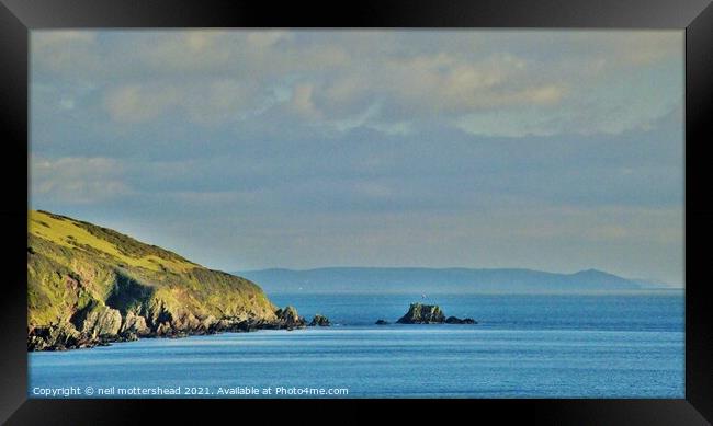 Rame Head From Talland Bay. Framed Print by Neil Mottershead
