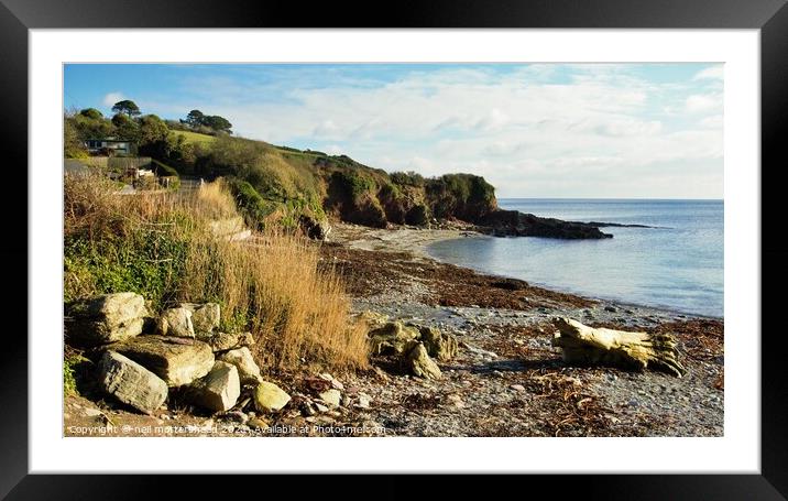 Talland Bay Beach, Cornwall. Framed Mounted Print by Neil Mottershead