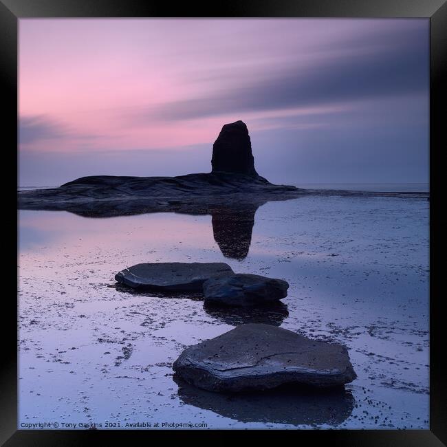 Twilight, Saltwick Bay, North Yorkshire Framed Print by Tony Gaskins