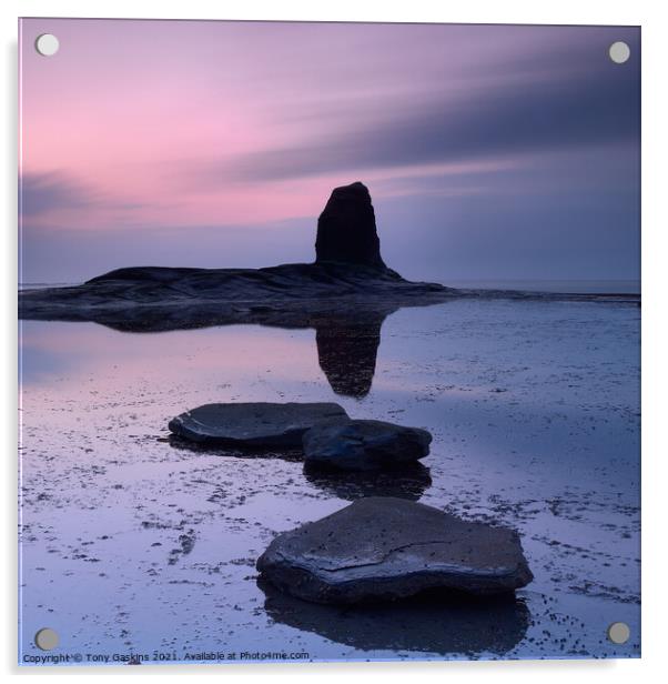 Twilight, Saltwick Bay, North Yorkshire Acrylic by Tony Gaskins