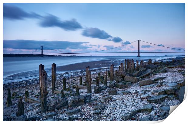 Past and Present, River Humber Print by Tony Gaskins