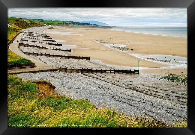 Beach at St. Bees Cumbria Framed Print by Martyn Arnold
