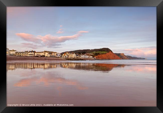 Sidmouth Dawn at Low Tide Framed Print by Bruce Little