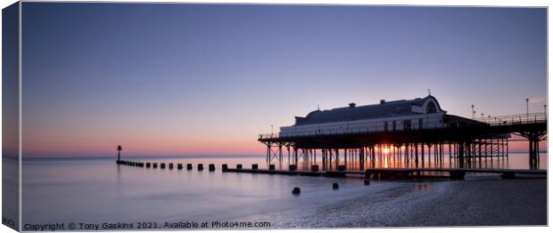 Cleethorpes Pier, Sunrise Canvas Print by Tony Gaskins